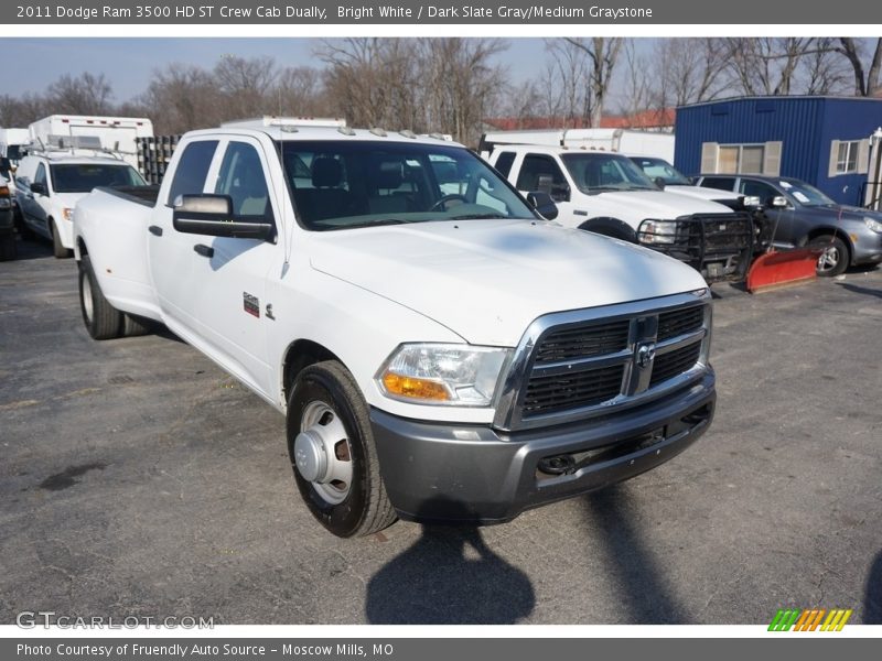 Bright White / Dark Slate Gray/Medium Graystone 2011 Dodge Ram 3500 HD ST Crew Cab Dually