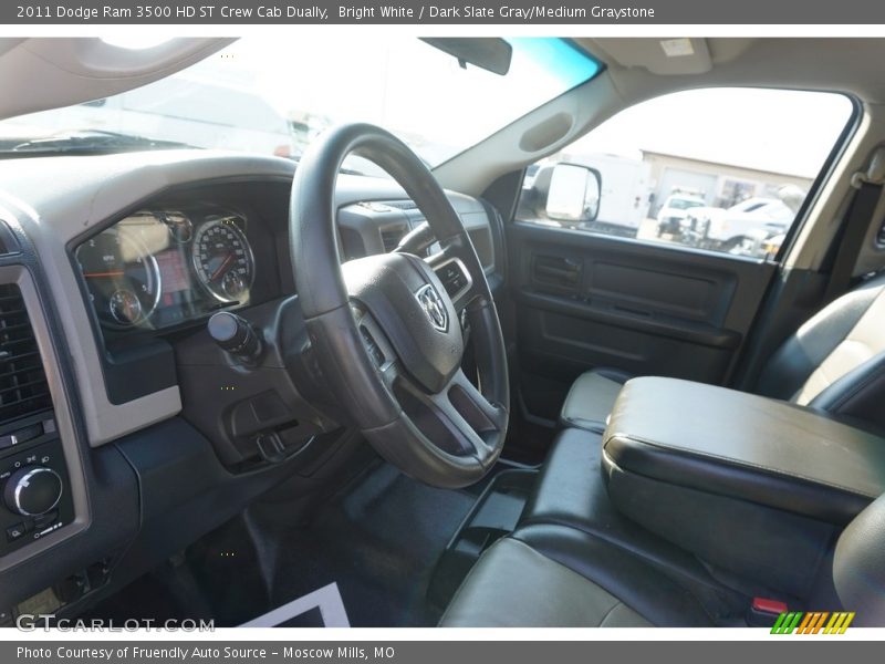 Bright White / Dark Slate Gray/Medium Graystone 2011 Dodge Ram 3500 HD ST Crew Cab Dually