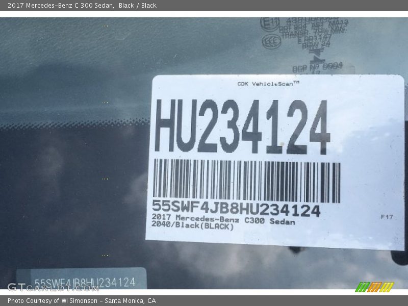 Black / Black 2017 Mercedes-Benz C 300 Sedan
