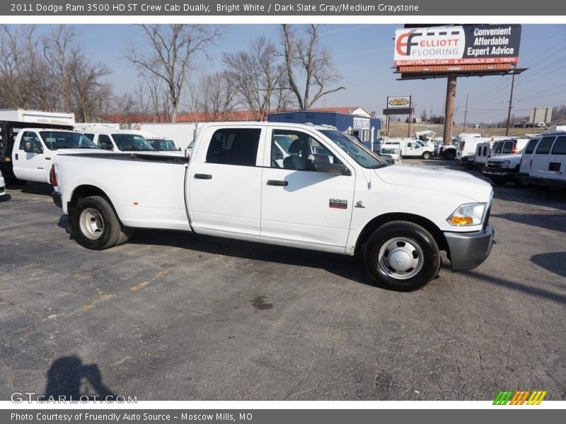 Bright White / Dark Slate Gray/Medium Graystone 2011 Dodge Ram 3500 HD ST Crew Cab Dually