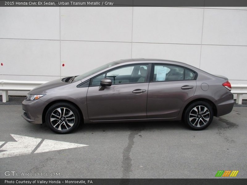 Urban Titanium Metallic / Gray 2015 Honda Civic EX Sedan
