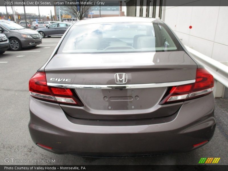 Urban Titanium Metallic / Gray 2015 Honda Civic EX Sedan
