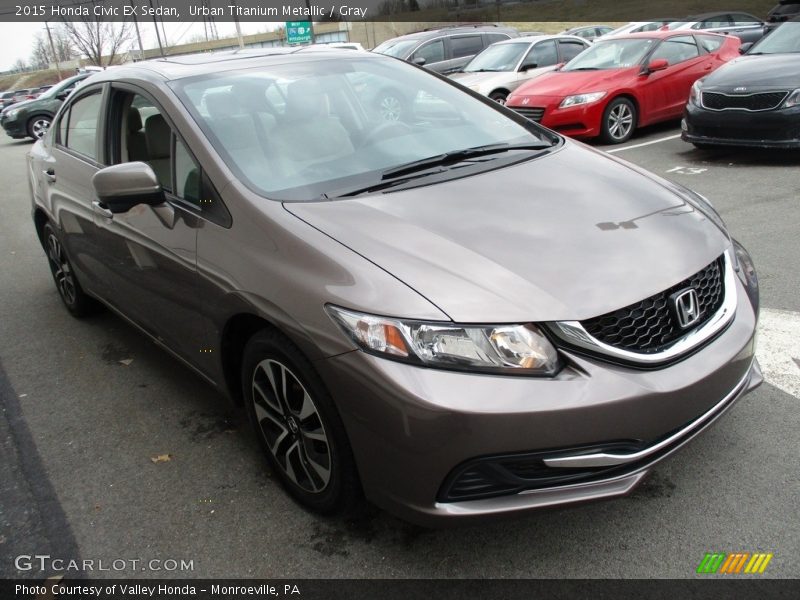Urban Titanium Metallic / Gray 2015 Honda Civic EX Sedan