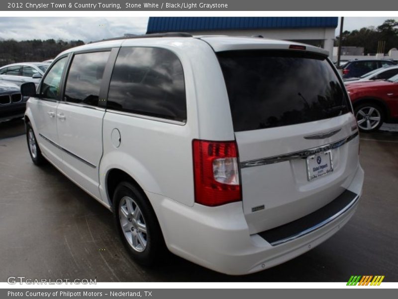 Stone White / Black/Light Graystone 2012 Chrysler Town & Country Touring