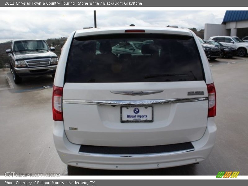 Stone White / Black/Light Graystone 2012 Chrysler Town & Country Touring