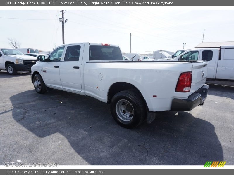 Bright White / Dark Slate Gray/Medium Graystone 2011 Dodge Ram 3500 HD ST Crew Cab Dually