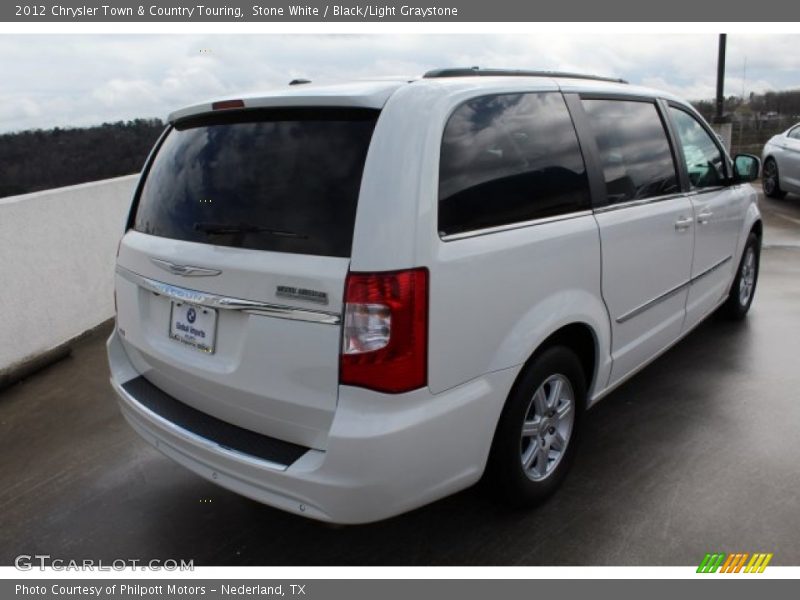 Stone White / Black/Light Graystone 2012 Chrysler Town & Country Touring