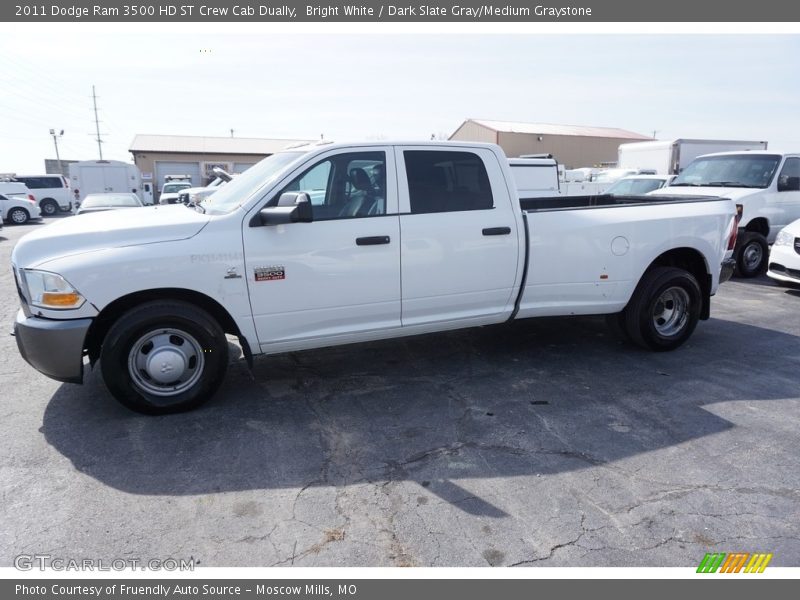 Bright White / Dark Slate Gray/Medium Graystone 2011 Dodge Ram 3500 HD ST Crew Cab Dually