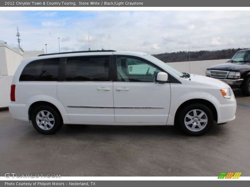 Stone White / Black/Light Graystone 2012 Chrysler Town & Country Touring