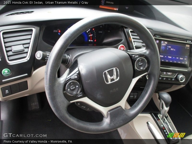 Urban Titanium Metallic / Gray 2015 Honda Civic EX Sedan