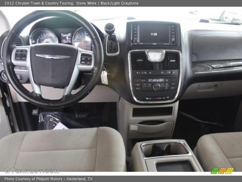 Stone White / Black/Light Graystone 2012 Chrysler Town & Country Touring