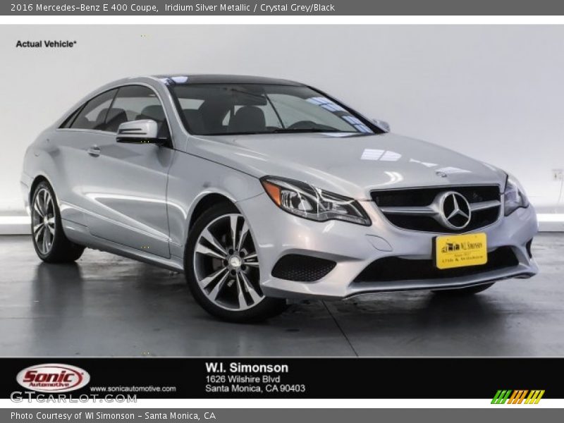 Iridium Silver Metallic / Crystal Grey/Black 2016 Mercedes-Benz E 400 Coupe