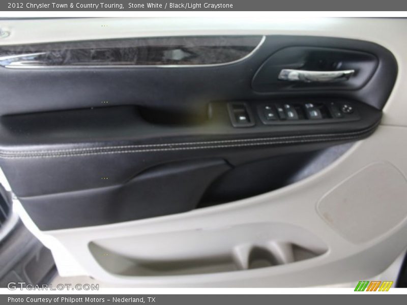 Stone White / Black/Light Graystone 2012 Chrysler Town & Country Touring