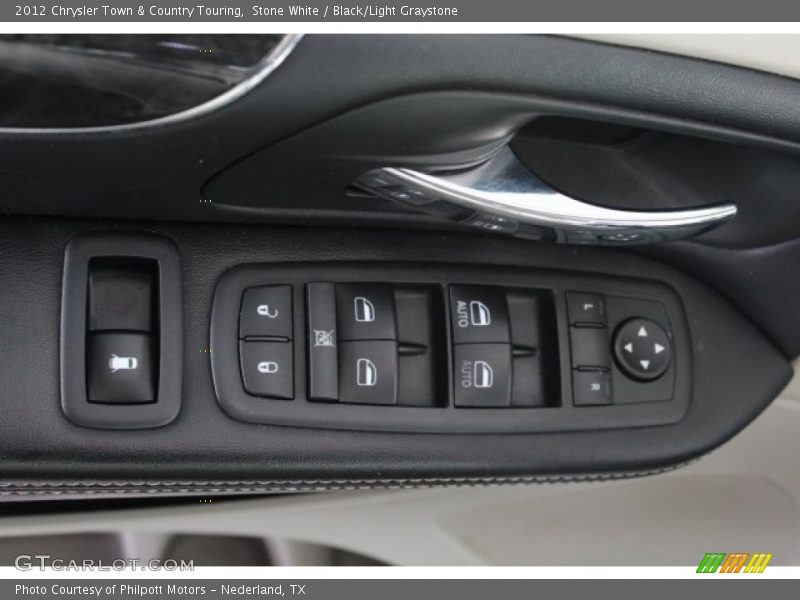 Stone White / Black/Light Graystone 2012 Chrysler Town & Country Touring