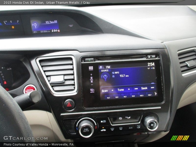 Urban Titanium Metallic / Gray 2015 Honda Civic EX Sedan