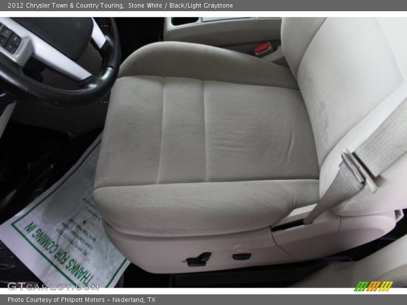 Stone White / Black/Light Graystone 2012 Chrysler Town & Country Touring
