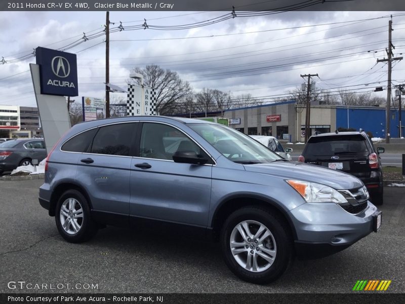 Glacier Blue Metallic / Gray 2011 Honda CR-V EX 4WD