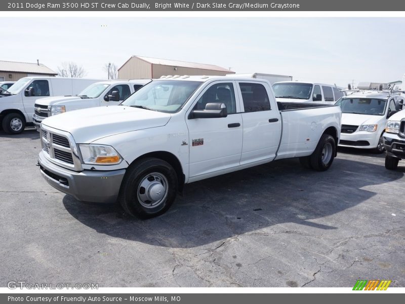 Bright White / Dark Slate Gray/Medium Graystone 2011 Dodge Ram 3500 HD ST Crew Cab Dually