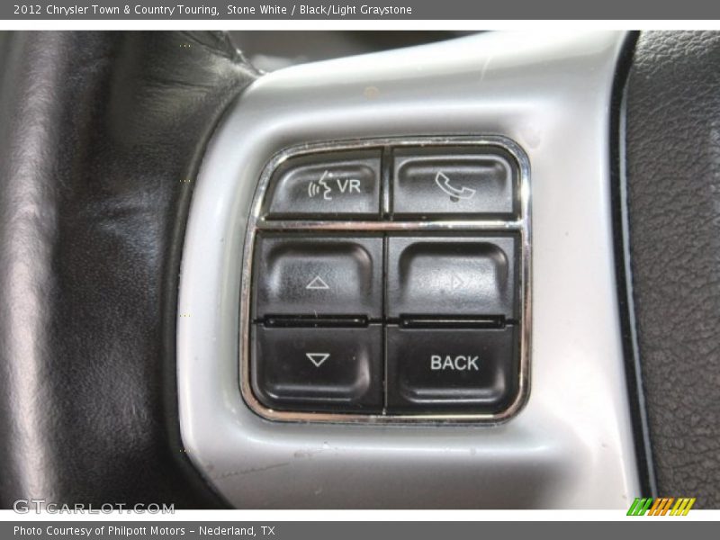 Stone White / Black/Light Graystone 2012 Chrysler Town & Country Touring