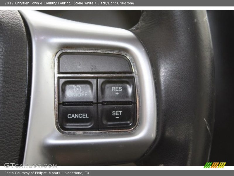 Stone White / Black/Light Graystone 2012 Chrysler Town & Country Touring