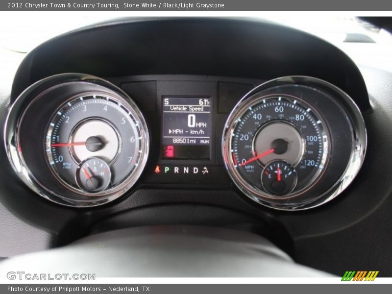 Stone White / Black/Light Graystone 2012 Chrysler Town & Country Touring