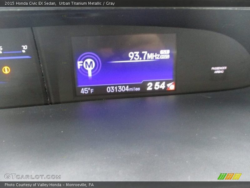 Urban Titanium Metallic / Gray 2015 Honda Civic EX Sedan