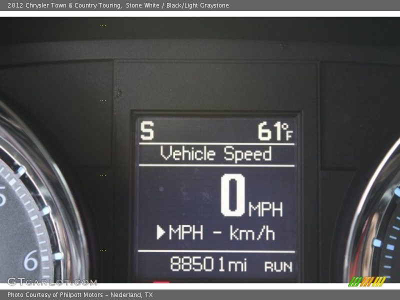 Stone White / Black/Light Graystone 2012 Chrysler Town & Country Touring