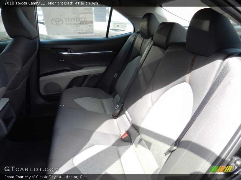 Midnight Black Metallic / Ash 2018 Toyota Camry LE