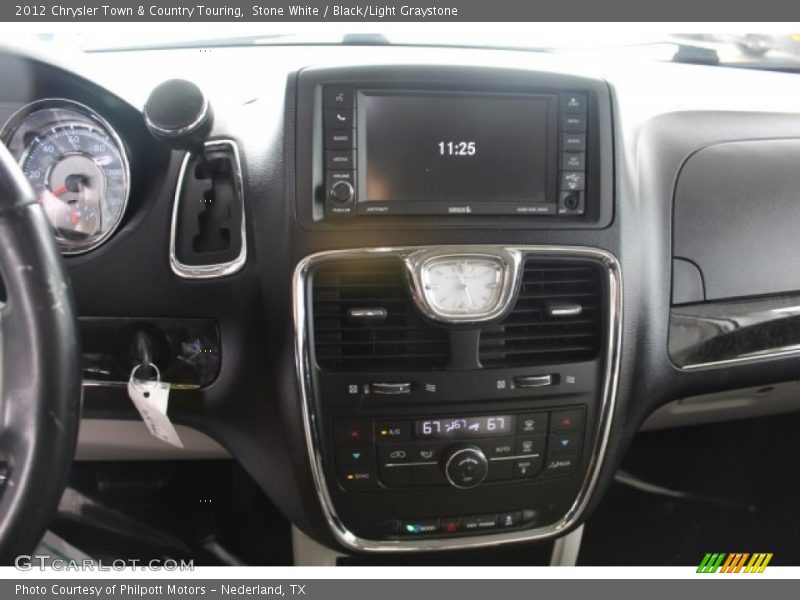 Stone White / Black/Light Graystone 2012 Chrysler Town & Country Touring