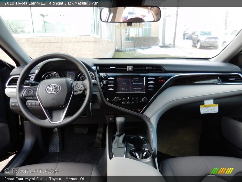Midnight Black Metallic / Ash 2018 Toyota Camry LE