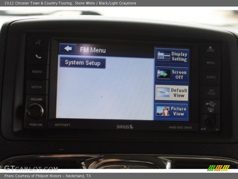 Stone White / Black/Light Graystone 2012 Chrysler Town & Country Touring