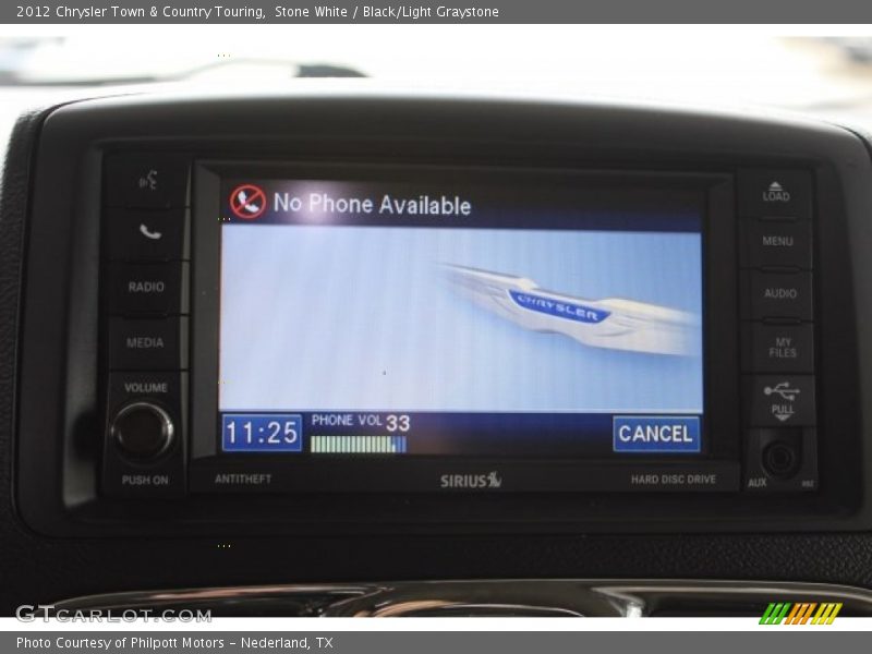 Stone White / Black/Light Graystone 2012 Chrysler Town & Country Touring
