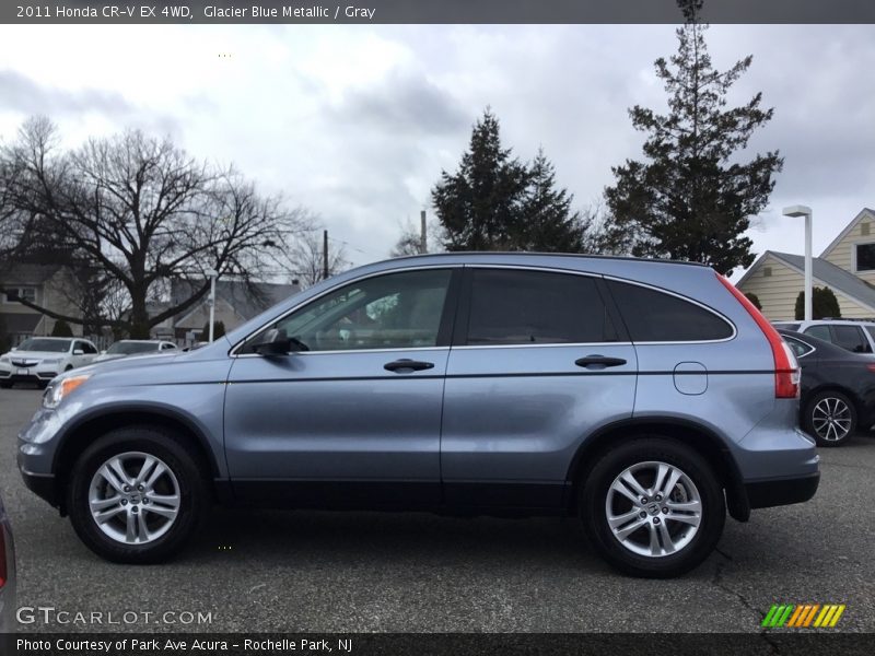 Glacier Blue Metallic / Gray 2011 Honda CR-V EX 4WD