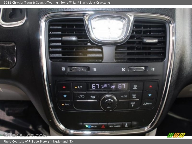 Stone White / Black/Light Graystone 2012 Chrysler Town & Country Touring