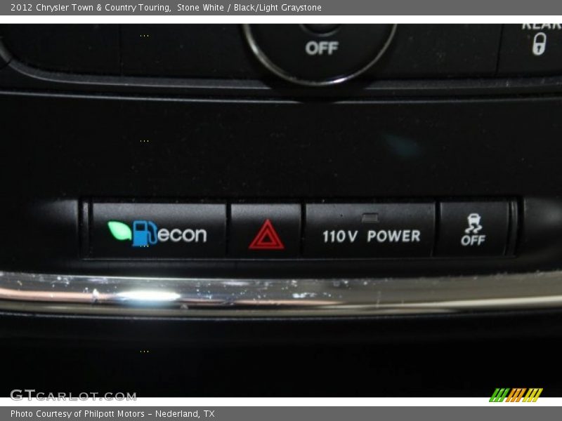 Stone White / Black/Light Graystone 2012 Chrysler Town & Country Touring