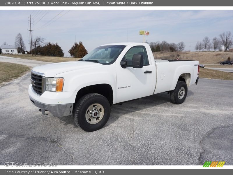 Summit White / Dark Titanium 2009 GMC Sierra 2500HD Work Truck Regular Cab 4x4
