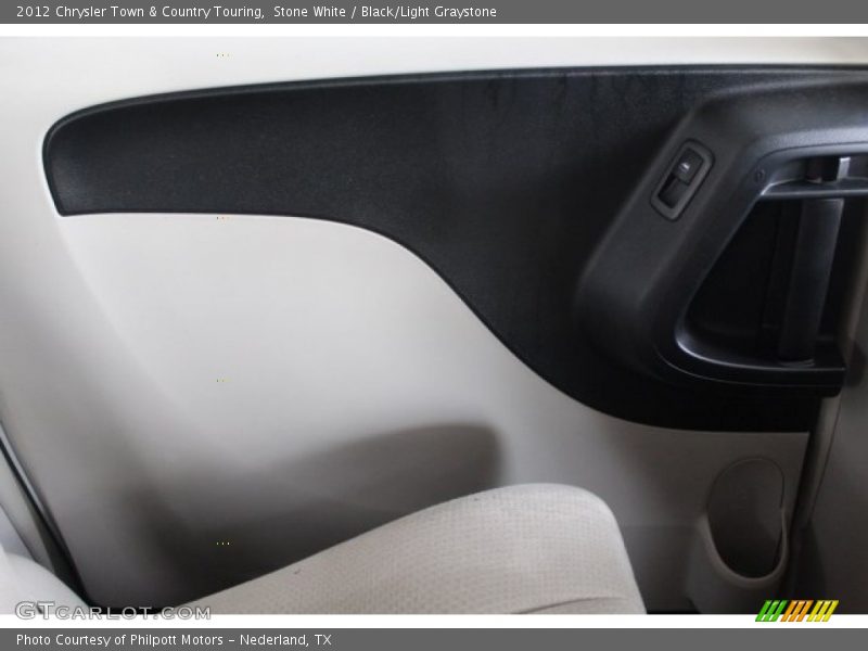 Stone White / Black/Light Graystone 2012 Chrysler Town & Country Touring