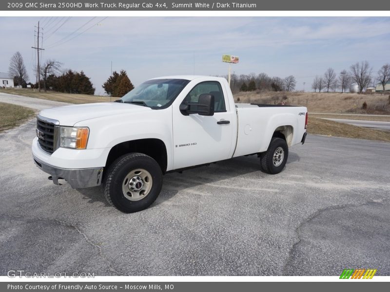 Summit White / Dark Titanium 2009 GMC Sierra 2500HD Work Truck Regular Cab 4x4