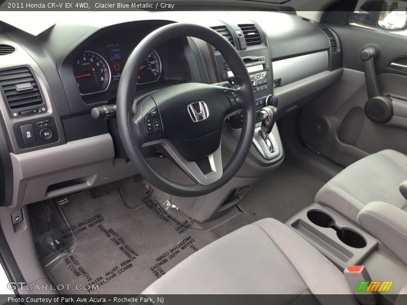 Glacier Blue Metallic / Gray 2011 Honda CR-V EX 4WD