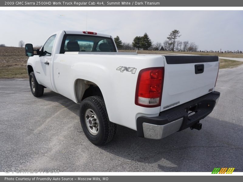 Summit White / Dark Titanium 2009 GMC Sierra 2500HD Work Truck Regular Cab 4x4