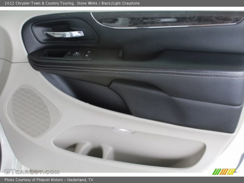 Stone White / Black/Light Graystone 2012 Chrysler Town & Country Touring