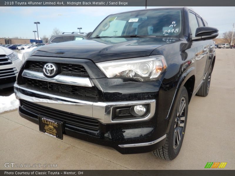 Midnight Black Metallic / Sand Beige 2018 Toyota 4Runner Limited 4x4