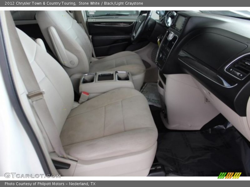 Stone White / Black/Light Graystone 2012 Chrysler Town & Country Touring