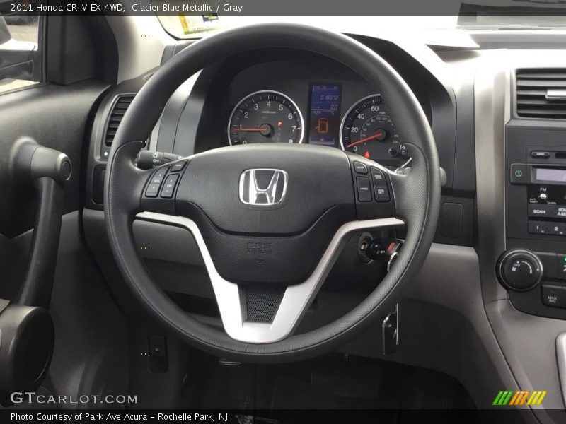Glacier Blue Metallic / Gray 2011 Honda CR-V EX 4WD