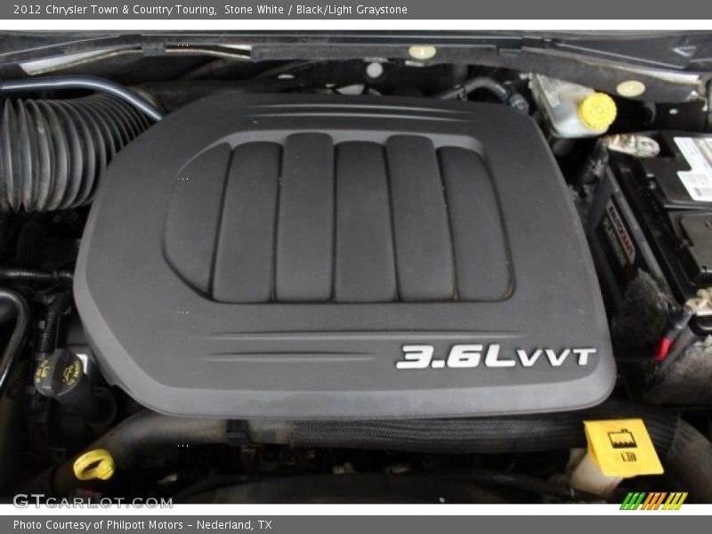 Stone White / Black/Light Graystone 2012 Chrysler Town & Country Touring