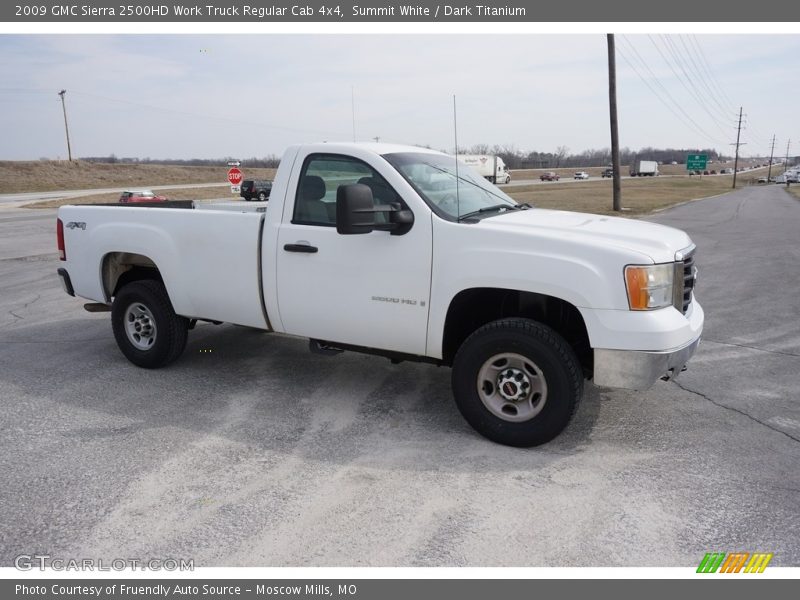 Summit White / Dark Titanium 2009 GMC Sierra 2500HD Work Truck Regular Cab 4x4