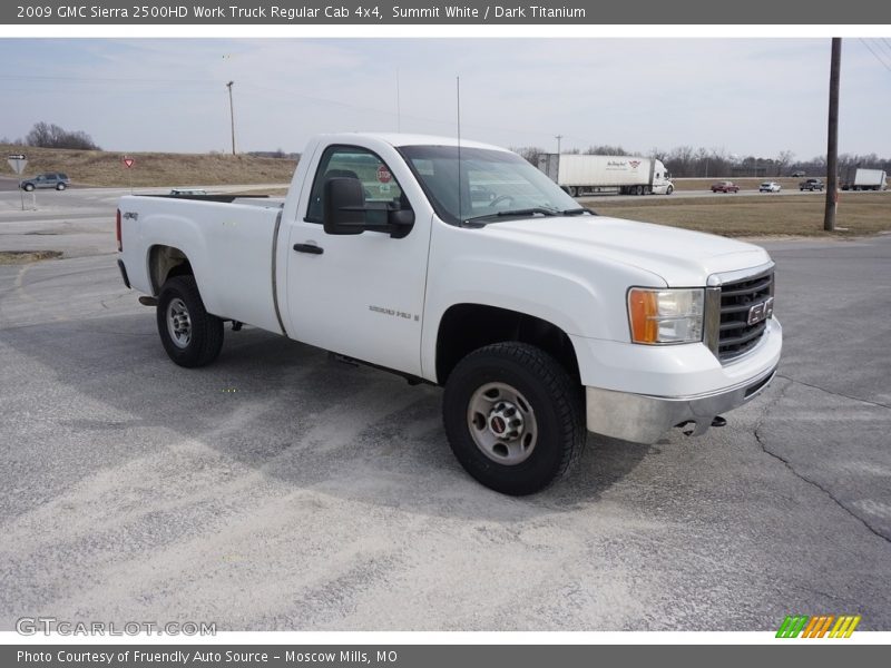 Summit White / Dark Titanium 2009 GMC Sierra 2500HD Work Truck Regular Cab 4x4