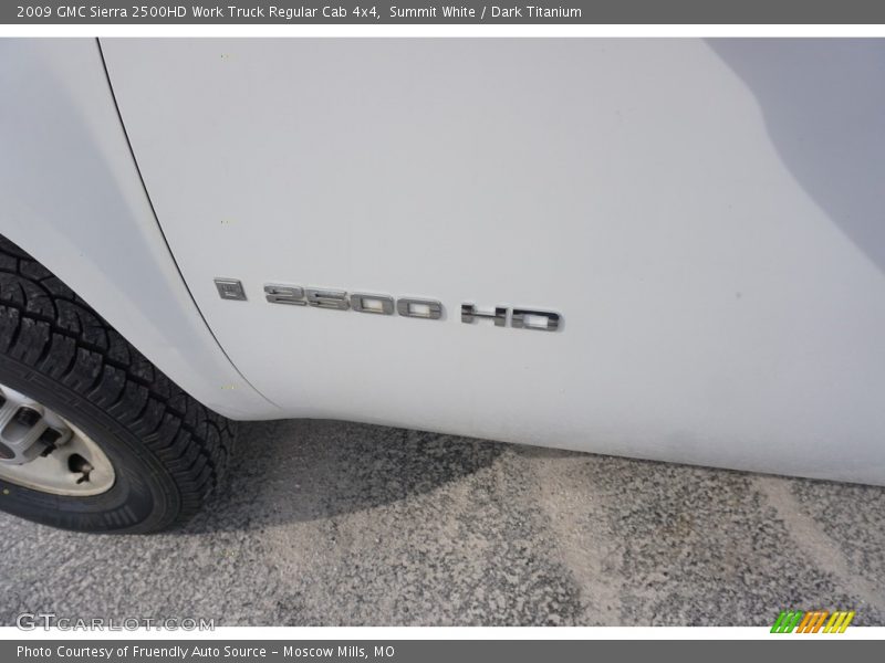 Summit White / Dark Titanium 2009 GMC Sierra 2500HD Work Truck Regular Cab 4x4