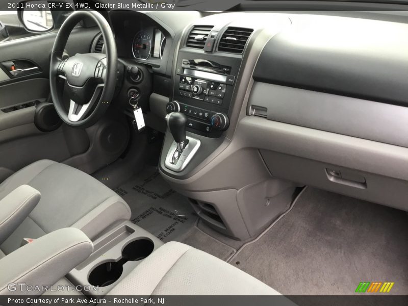 Glacier Blue Metallic / Gray 2011 Honda CR-V EX 4WD