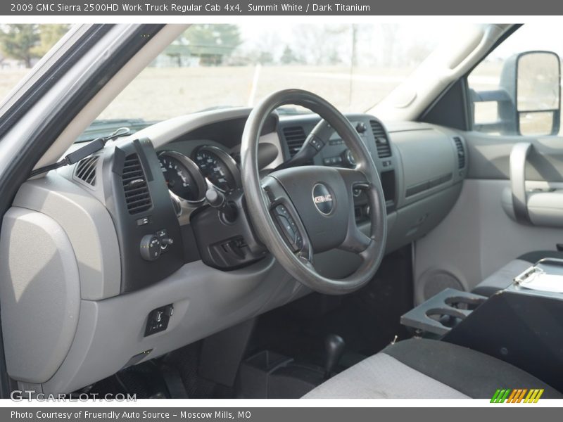 Summit White / Dark Titanium 2009 GMC Sierra 2500HD Work Truck Regular Cab 4x4